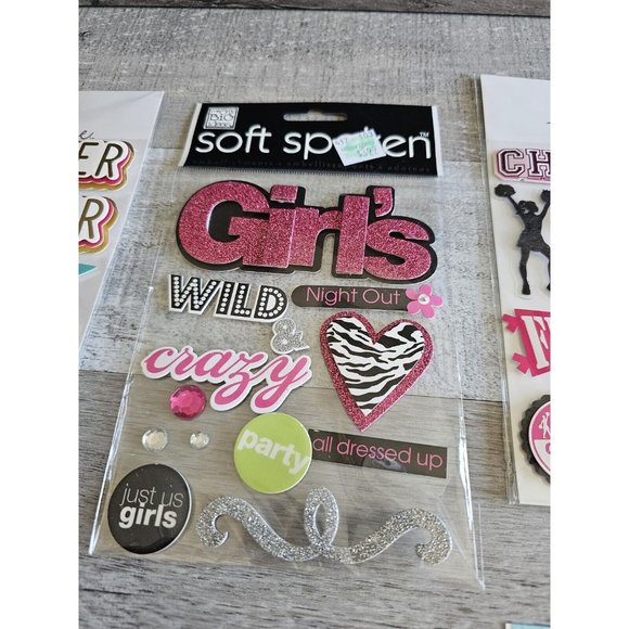 Sticker Lot Cheer Cheerleader Sports Scrapbooking 3D Stickers Jolee's RARE #57 - Picture 8 of 9